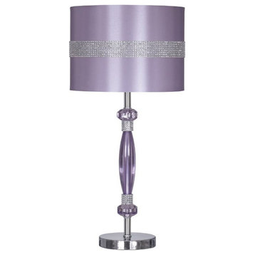 Ashley Furniture Nyssa Metal Table Lamp in Purple