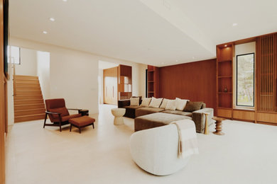 Minimalist living room photo in Toronto