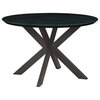 Leisuremod Ravenna 5-Piece Dining Set, Table With Geometric Base, Mint