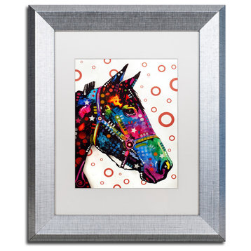 Dean Russo 'Horse' Framed Art, Silver Frame, 11"x14", White Matte