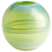Cyan Lighting Miranda, 6.25" Small Vase, Green Finish