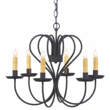 Large Heart Wrought Iron Chandelier