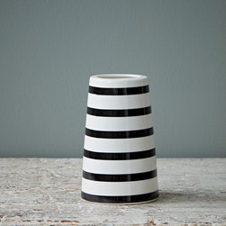 Black and White Stripe Vase by House Doctor - Vases