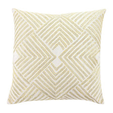 Boho Chic Cream-Colored Velvet Throw Pillow
