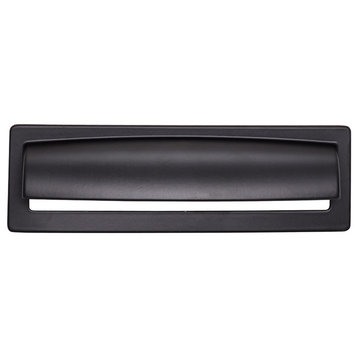 Top Knobs TK938 Hollin 5 Inch Center to Center Cup Cabinet Pull - Flat Black