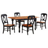 Black Cherry Selections 5 Piece Extendable Dining Set With Napoleon Chairs