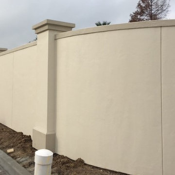 Stucco Fence on Steel Frame