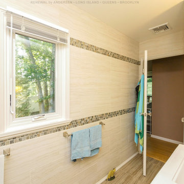 New Casement Window in Gorgeous Bathroom - Renewal by Andersen Long Island