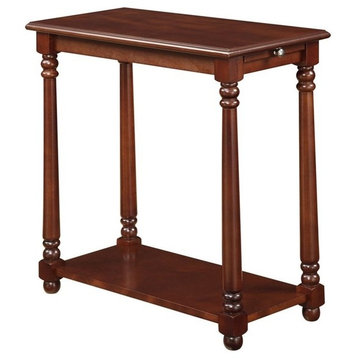 Convenience Concepts French Country Regent End Table in Mahogany Wood Finish