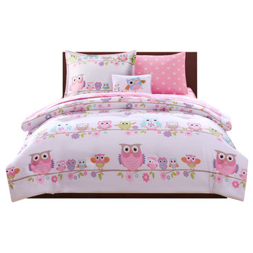 Mi Zone Kids Queen Complete Bed and Sheet Set In Pink Finish MZK10-123