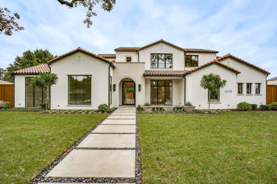 Mediterranean exterior home idea in Dallas