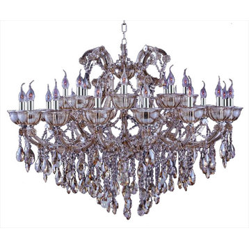 Artistry Lighting Tiffany Collection Crystal Chandelier in Golden Teak, 46x26