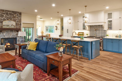 Inspiration for a craftsman living room remodel in Vancouver