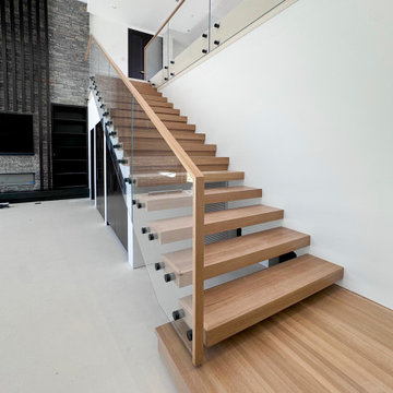 Project #126 | Contemporary Staircases with Integrated LEDs & Glass Railing