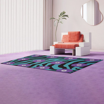 Multi-purpose Creative Modern Retangular Purple Area Rug