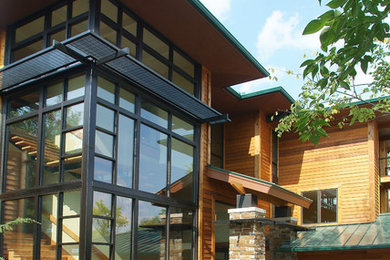 Example of a trendy exterior home design in Kansas City