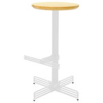 Bend Goods - The Stick Stool, White, Counterstool - With its slender base and backless seat, the Stick Counter Stool features Bend's signature metal wire material in an unique shape. The fused wire base and honey wood seat create a streamlined aesthetic versatile enough for any space.