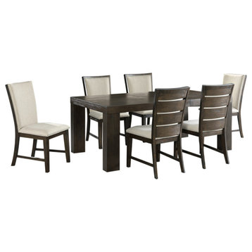 Jasper 7PC Dining Set-Table & Six Slat Back Chairs