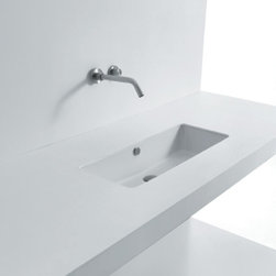 Sub 80 Rectangular Undermount Bathroom Sink 31.5" x 14.0" - Bathroom Sinks