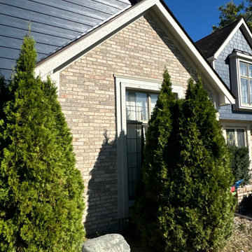 Exterior Upgrade with James Hardie Fiber Cement Soffit and Lap Siding