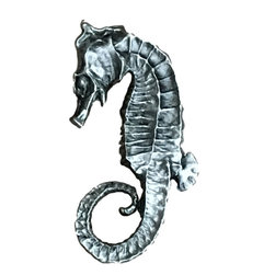 D'Artefax - Sea Horse Knob, Shiny, Left - Cabinet And Drawer Knobs