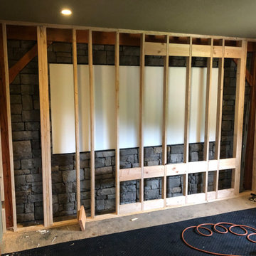 Home Theater - New Front Wall and Motorized Masking Screen