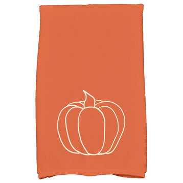 Pumpkin Pie Geometric Print Hand Towel, Orange