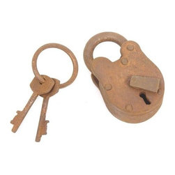 Restorers 2 1/2 Inch Rusty Steel Padlock - Home Improvement