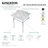Kingston Brass LMS3022M8SQ0 30" Carrara Marble Console Sink, Legs
