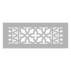 Reggio Register - Reggio Register 614, Gray Aluminum, No Holes - Registers Grilles And Vents