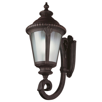 Italian Estate Rust With Frosted Glass LED Outdoor Wall Lantern