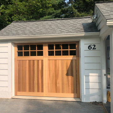 Wood Overlay Garage Door in Cedar