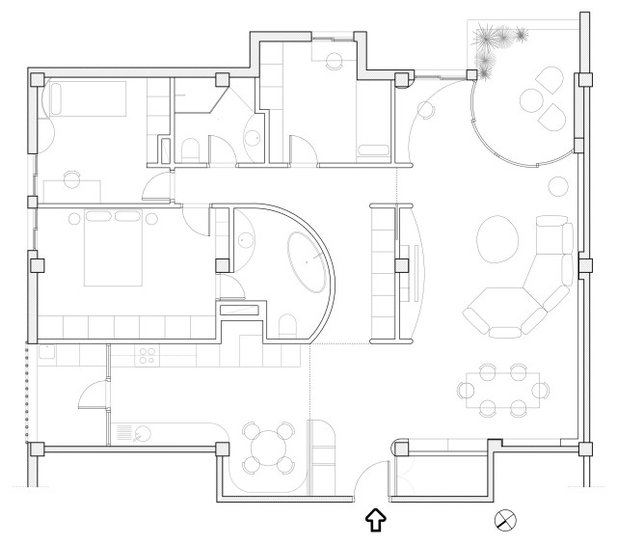 Contemporáneo Plano de planta by Laura Ortín Arquitectura