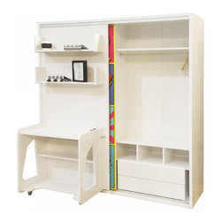 Studio 5 Twin Wall bed system with desk - Kids Furniture
