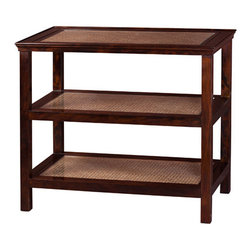 Cane & Glass Table - Side Tables And End Tables