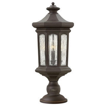 Hinkley Raley Large Post Top Or Pier Mount Lantern 12V, Oil Rubbed Bronze