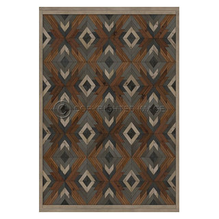 Spicher and Company Vintage Vinyl Floor Cloths Astraea Modern Area Rugs