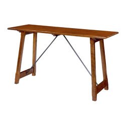 Wright Table Company - The No. 660 Console with Iron Stretchers, Shown in Cherry, Pearwood Finish - Buffets And Sideboards