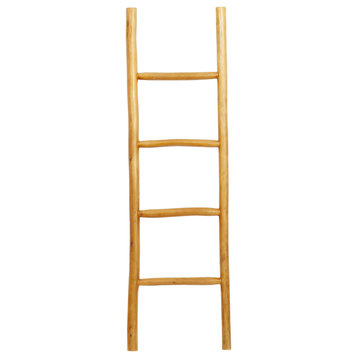Modern Brown Teak Wood Ladder 561435