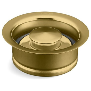 Kohler Disposal Flange with Stopper, Vibrant Polished Brass