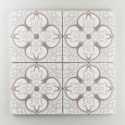 Handpainted: The Mediterranean Collection, Barella in Neutral Motif - Wall & Floor Tiles
