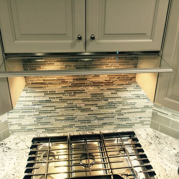 White Kitchen Corner Cooktop