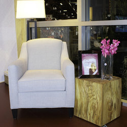 Salvaged Wood Cube Side Table - Side Tables And End Tables
