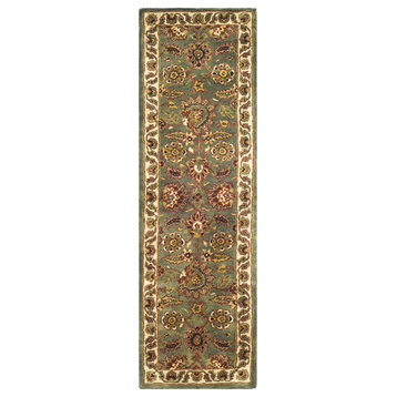 Safavieh Classic Collection CL359 Rug, Celadon/Ivory, 2'3"x8'
