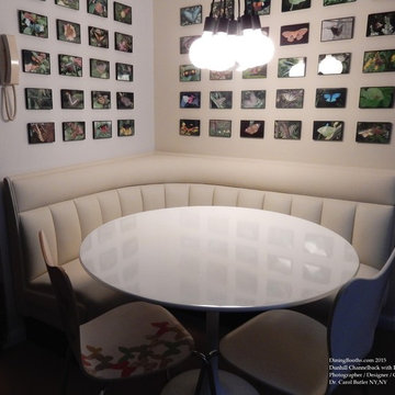 Condo Banquette L Tuck n Roll with a Tropical Flare