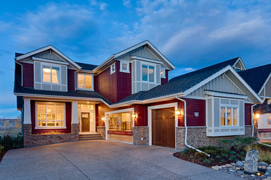Inspiration for a timeless exterior home remodel in Calgary