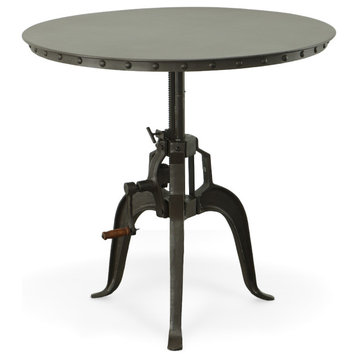 Foundry Industrial Hi-Lo Table With Rivited Perimeter, Industrial
