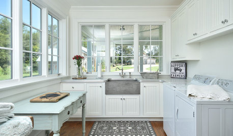 Farmhouse-Style Laundry Room Brings the Outside In