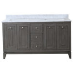 Legion Furniture - Legion Furniture Sally Vanity Cabinet With Top, Silver Gray, 60" - Freshen up powder rooms and en suites alike with this Sally Vanity Cabinet With Top. This silver gray vanity features ample storage and offers a fresh twist on traditional style.