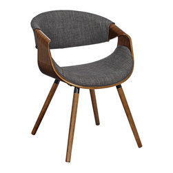 Armen Living - Butterfly Charcoal Fabric Accent Chair - Bar Stools And Counter Stools